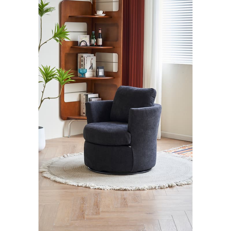 29.5" Polyester Swivel Arm Chair