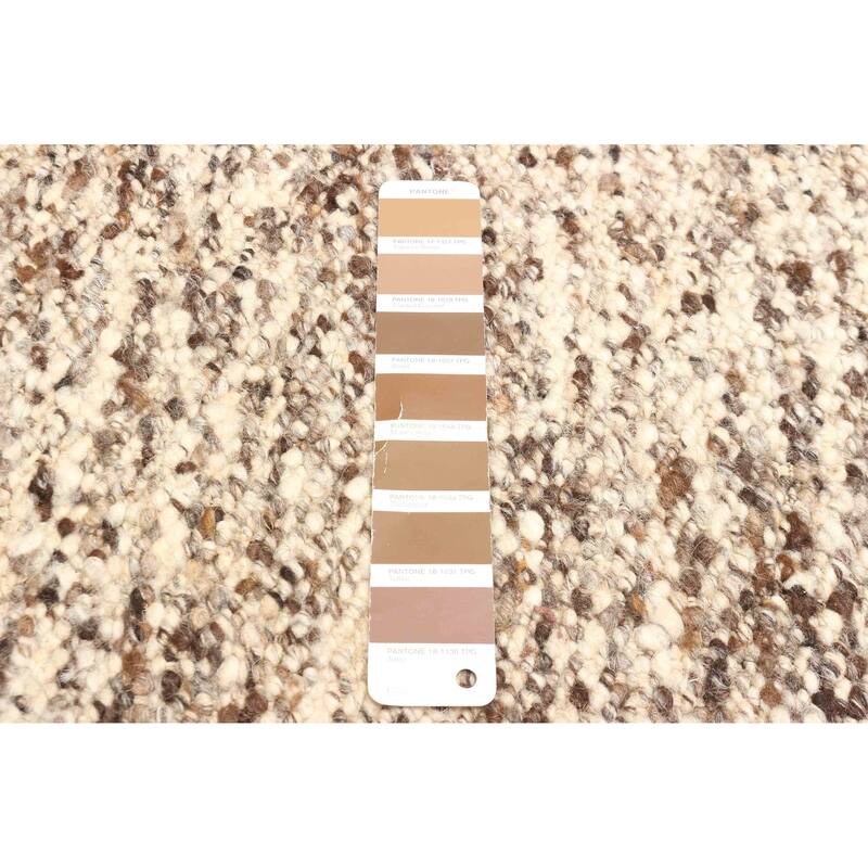 ECARPETGALLERY Braid weave Sienna Brown Wool Rug - 5'6 x 7'8