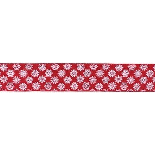 Red Snowflake Ribbon (Set of 2) 2.5