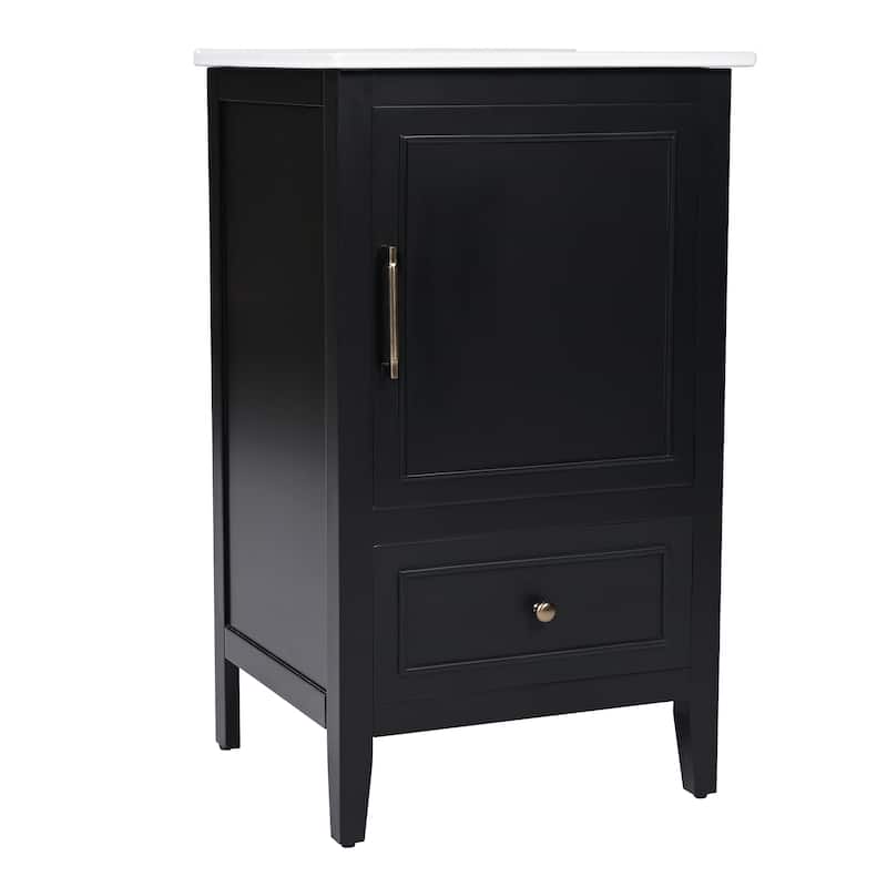Christopher Knight Home Lysera 20" Bathroom Vanity with Ceramic Sink - 20.00" Lx 18.5" W x 34" H