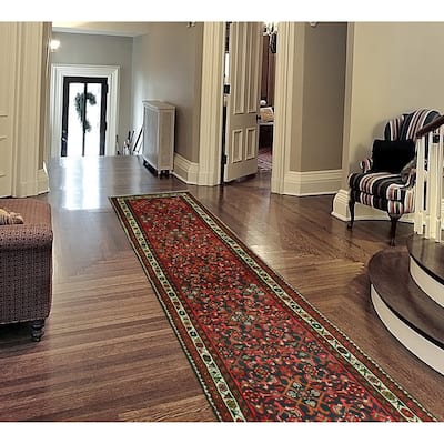 Fine Vintage Distressed Kaliq Charcoal/Ivory Runner - 2'8" x 10'1"