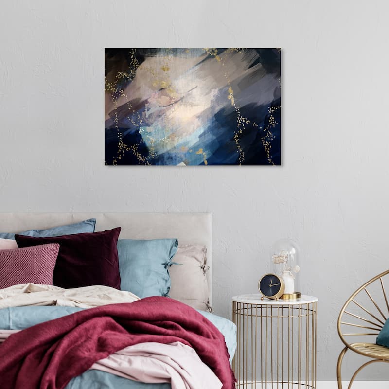 Wynwood Studio Canvas Abstract The Waltz Blue and Modern & Contemporary Wall Art Canvas Print - 24 x 36