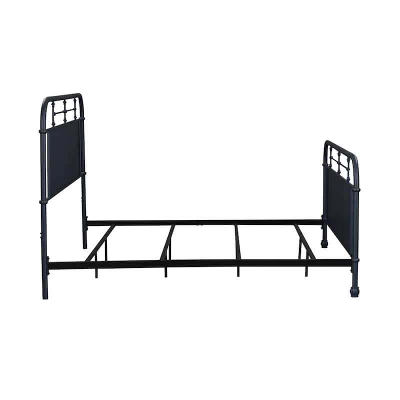 Vintage Series Distressed Metal King Metal Bed