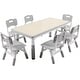 preview thumbnail 3 of 16, YUKOOL Kids Table and Chair Set - Multi-Functional, Adjustable Height, Ergonomic Design, HDPE Material Grey