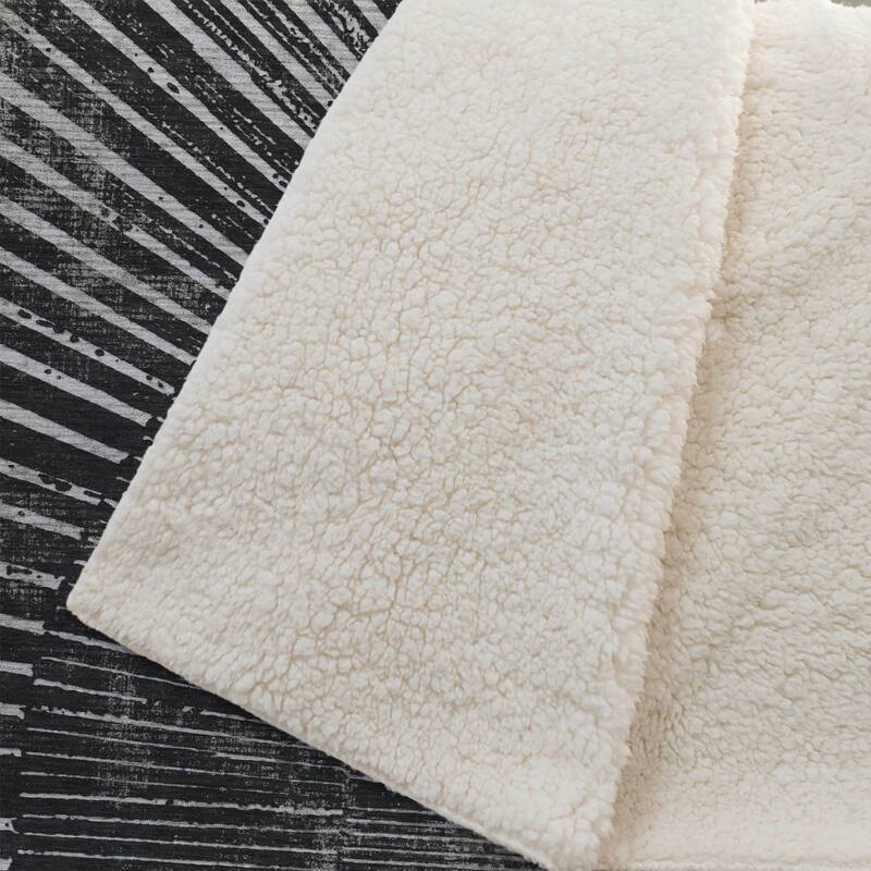 Premium Machine Washable Modern Sun Sherpa Throw Blanket