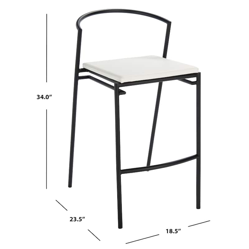 SAFAVIEH Exie 26-inch Counter Stool - 18.5" W x 23.5" L x 34" H - 19Wx24Dx34H