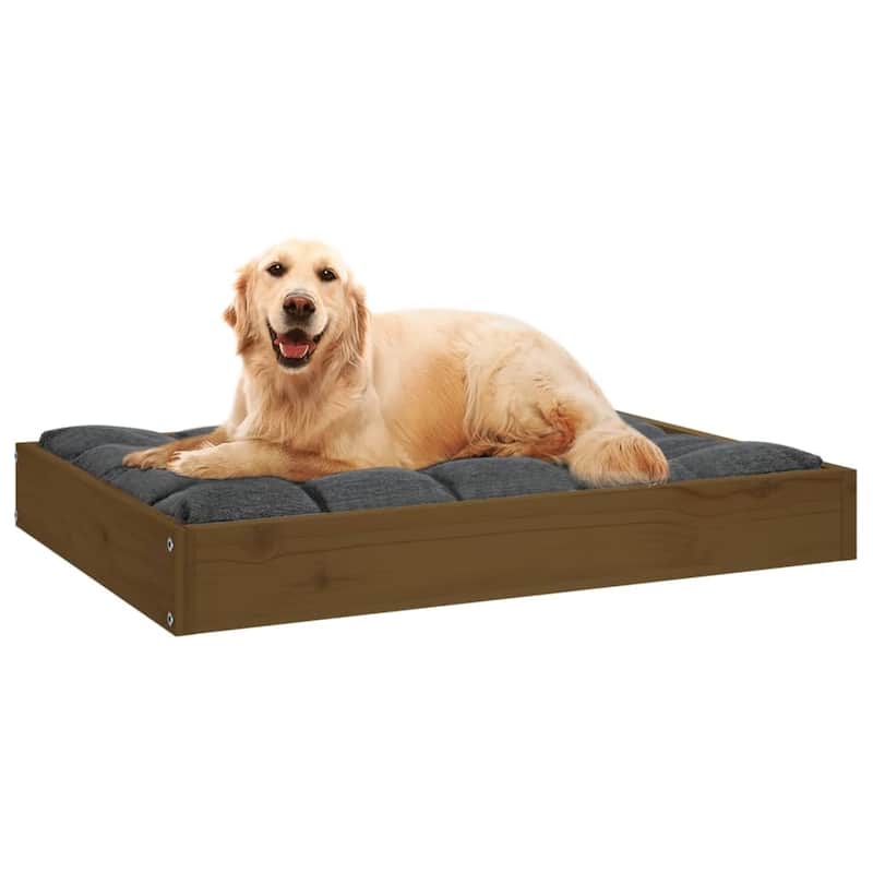 vidaXL Dog Bed Dog Sofa Bed Couch Pet Bed with Wooden Frame Solid Wood Pine - 28.1" x 21.3" x 3.5"