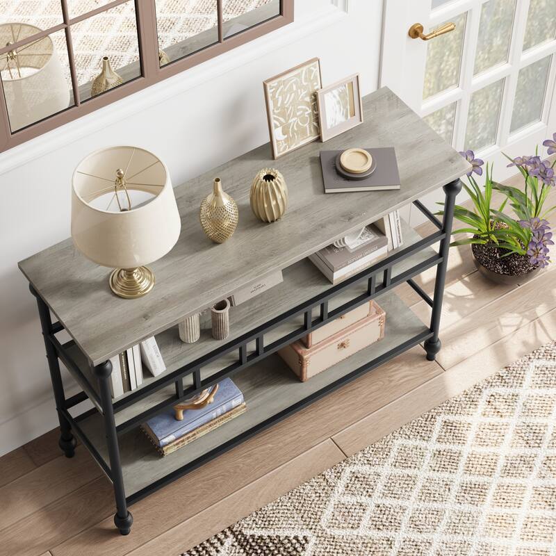 Console Table, 3-Tier Sofa Tables Narrow Entryway Table