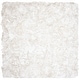 preview thumbnail 53 of 58, SAFAVIEH Handmade Ocean Shag Lyse Glam 2.5-inch Thick Rug 4' Square - Ivory - Square
