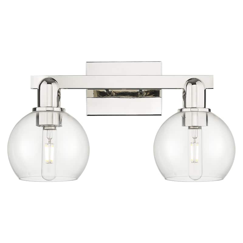 Innovations Lighting 716-2W-10-17 Athens Vanity Athens 2 Light 17" - Polished Nickel / Clear