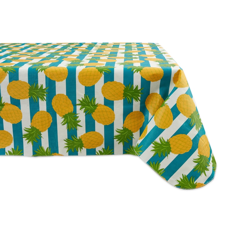 DII Summer Vinyl Tablecloth - 60x102" - Pineapple