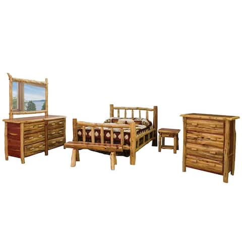 Red Cedar Log - Canopy Bedroom Set