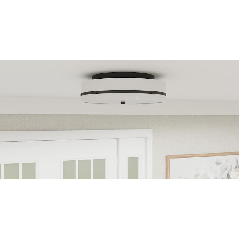 Belotte 3-Light Matte Black Flush Mount Light