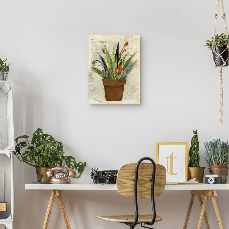Succulent Salutations Canvas Art Print