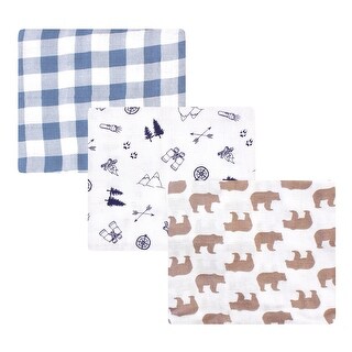 Little Treasure Baby Boy Cotton Muslin Swaddle Blankets, Adventure, One Size - Adventure - One Size