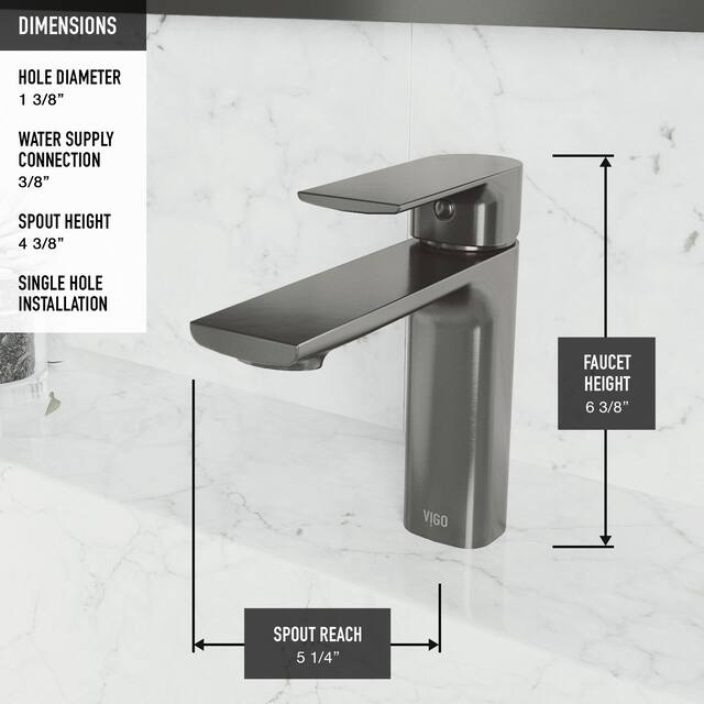 VIGO Davidson Single Hole Bathroom Faucet