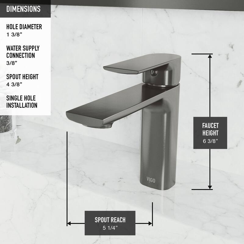 VIGO Davidson Single Hole Bathroom Faucet