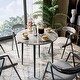 preview thumbnail 6 of 13, Marble Top Round Dining Table with Metal Legs for Dining Room Kitchen Grey