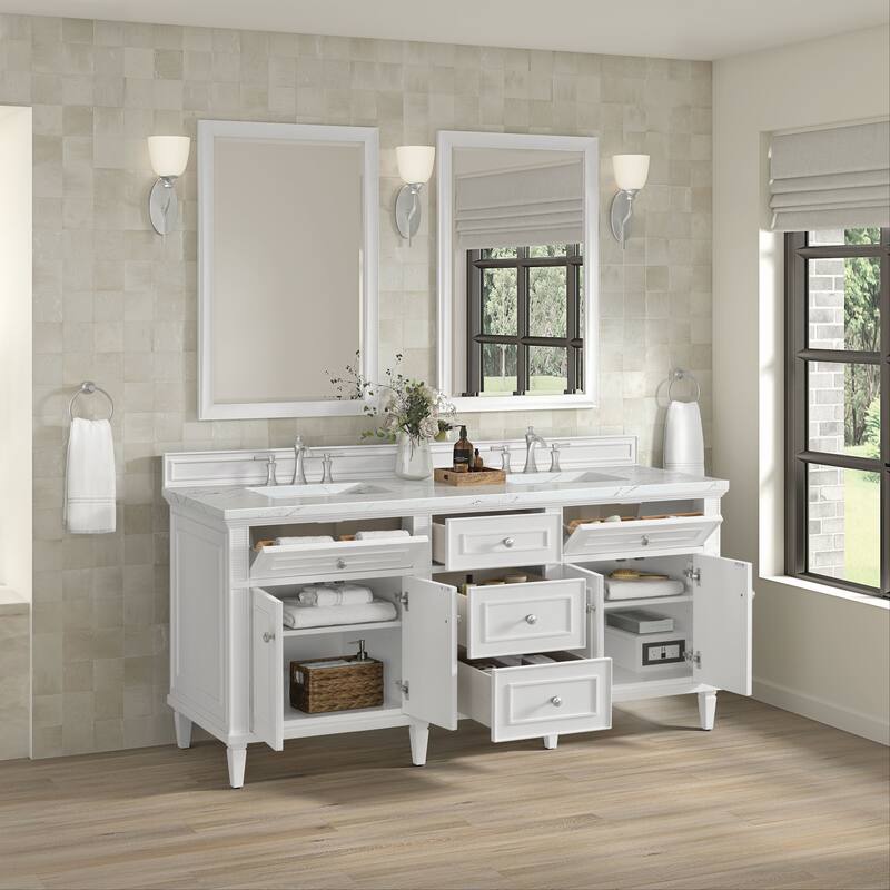 James Martin Vanities 424-V72-FENC Lorelai 72" Free Standing Double