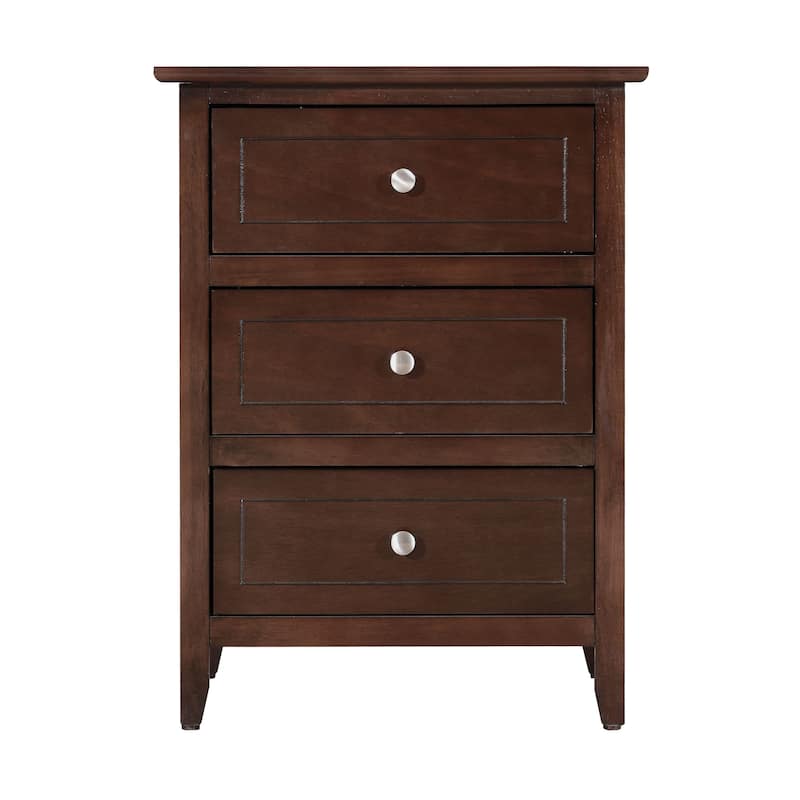 Daniel 3-drawer Transitional Wooden Nightstand