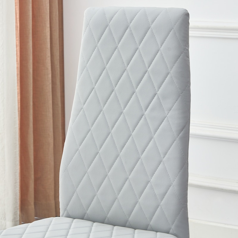 Modern Style Dining Chairs Set of 6 in Light Gray, Essential for Minimalist Homes