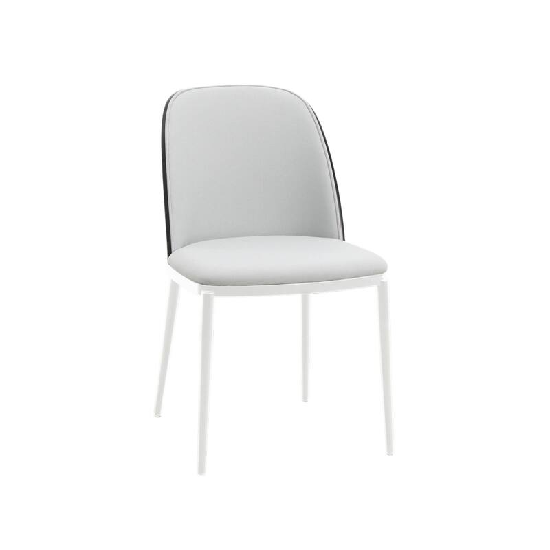 7-Piece Dining Set in White Steel Tule Collection by LeisureMod