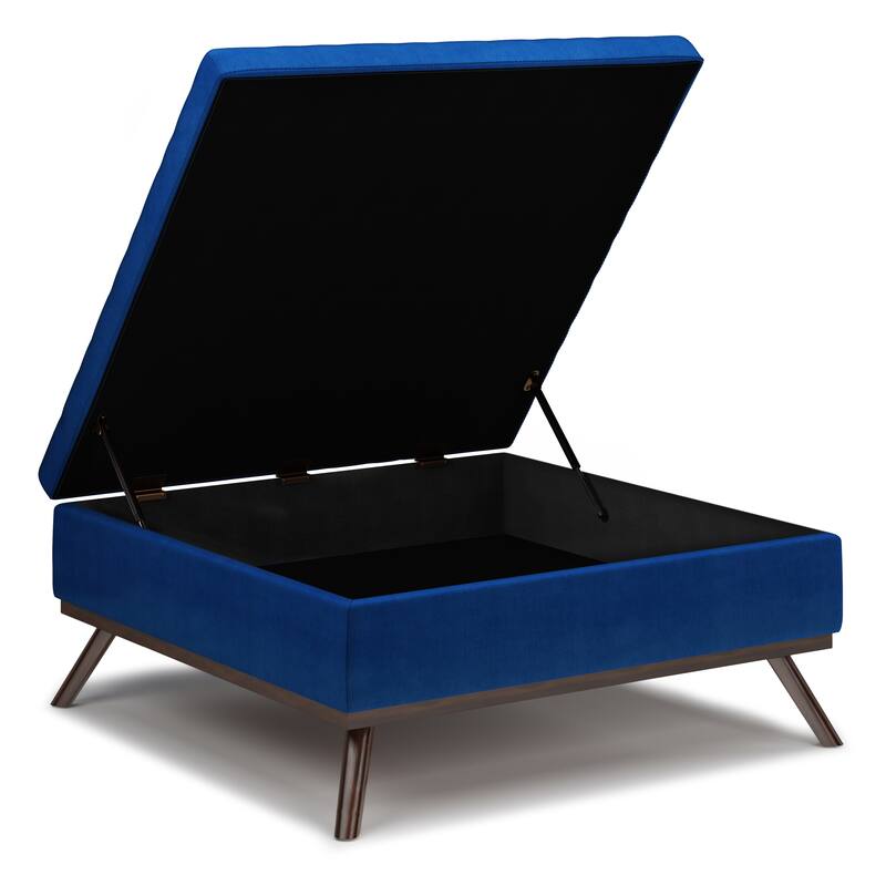 Square Coffee Table Storage Ottoman