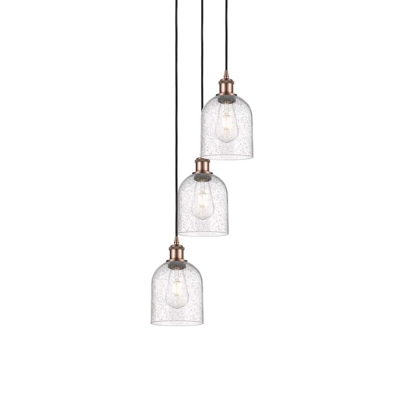 Innovations Lighting 113B-3P-30-12 Bella Pendant Bella 3 Light 12" - Antique Copper / Seedy