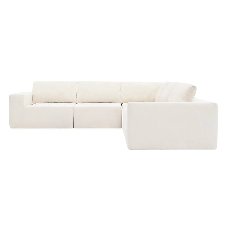 147" Fabric Modular Sectional Sofa with No Assembly, Wide Seats & Cloud Comfort