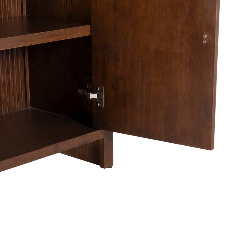 SAFAVIEH Couture Elladora Ribbed Front Wood Bookcase - 34"W x 15"D x 76"H