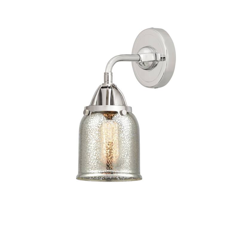 Innovations Lighting Nouveau 2 Bell - 1 Light 5" Sconce - Silver Plated Mercury/Polished Chrome