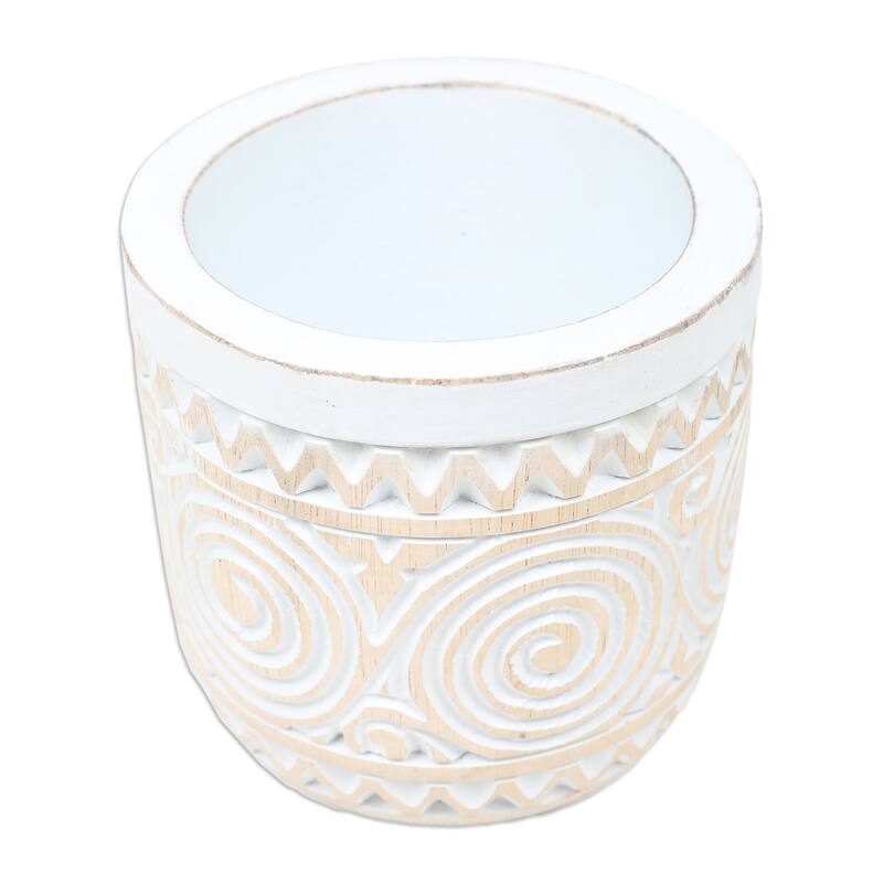 Novica Handmade Spiral Beauty Wood Decorative Vase