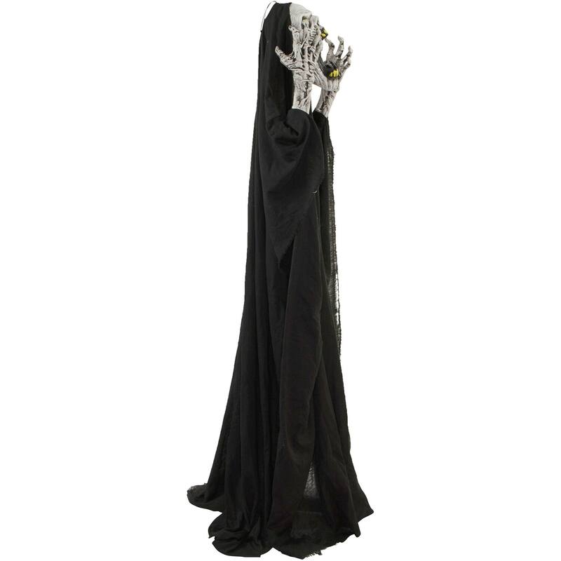 Haunted Hill Farm 70-In. Squal the Animated Howling Reaper, Indoor or Covered Outdoor Halloween Decoration, Battery Operated