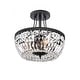 preview thumbnail 16 of 14, Jessica Crystal Basket 3-light Semi-Flush Mount Chandelier