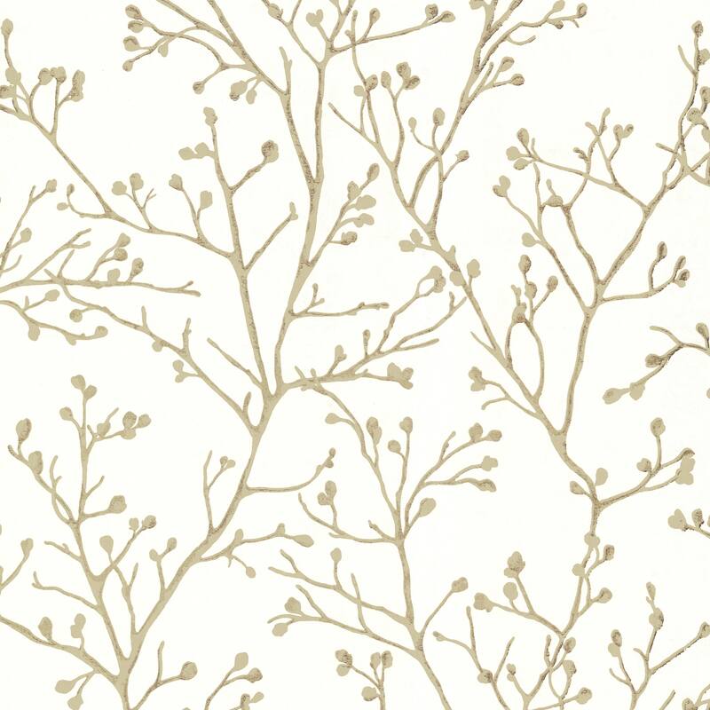 A-Street Prints Koura Cream Budding Branches Wallpaper