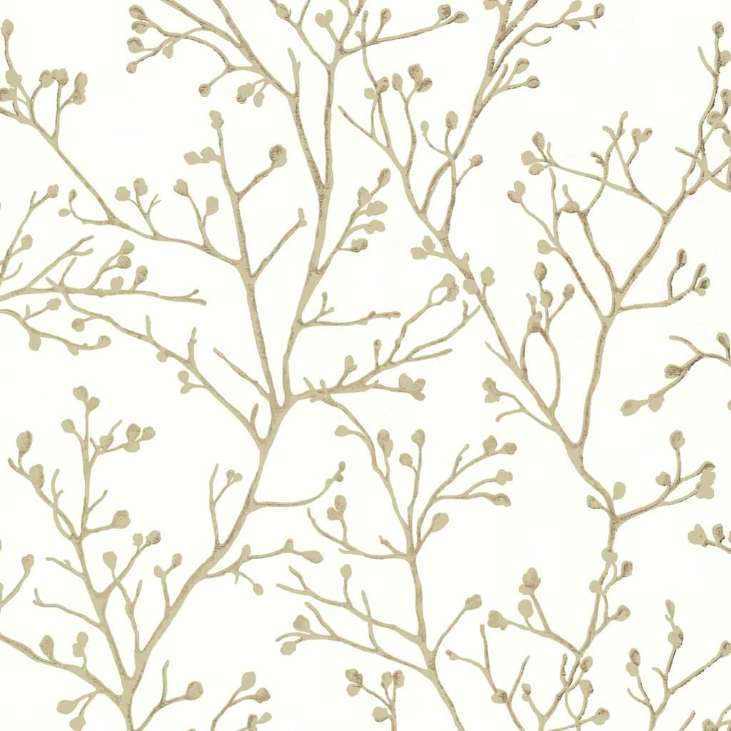 A-Street Prints Koura Cream Budding Branches Wallpaper