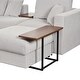 preview thumbnail 12 of 16, Large L-Shape Sectional Sofa with 2 Pillows and 2 End Tables