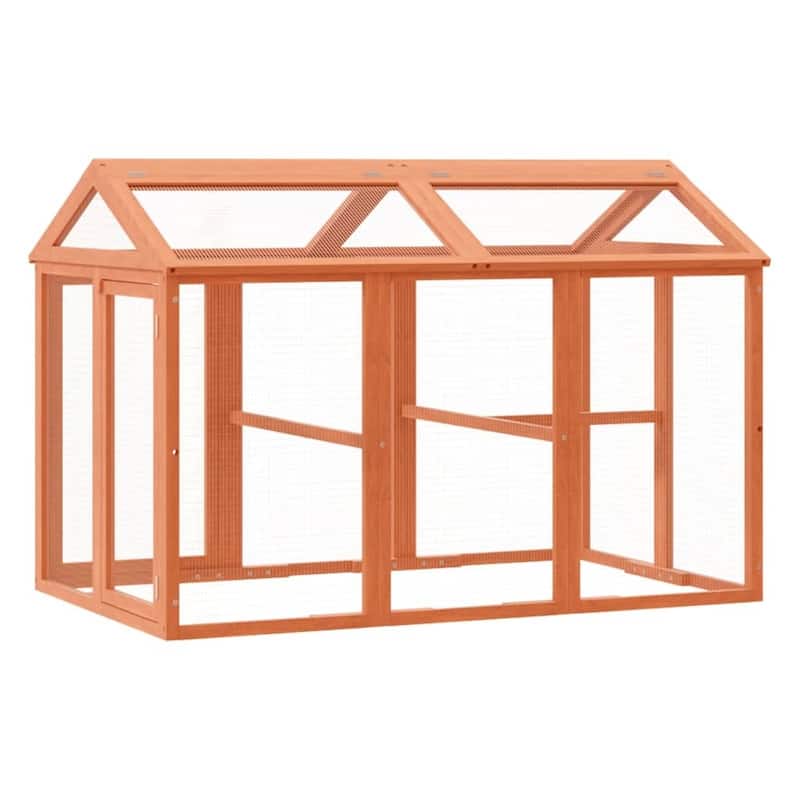 vidaXL Run Box Brown 55.5"x37"x40.9" Solid Wood Pine - 55.5" x 37" x 40.9"