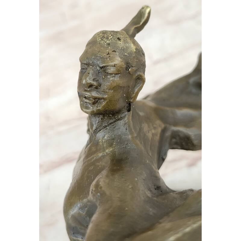 Japanese Samurai Warrior Archer W/ Bow - Bronze Statue Sculpture Figure By Kamiko