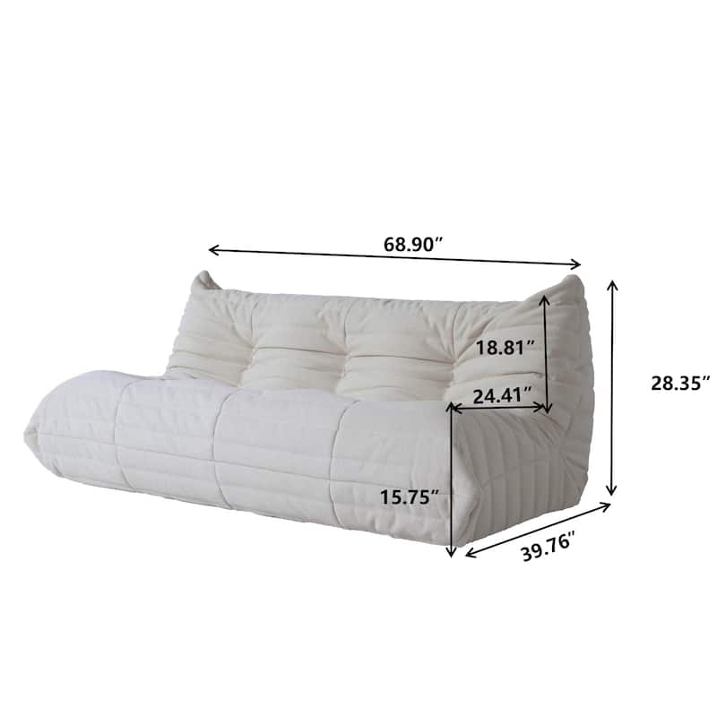 Memory Foam Floor Chair, Comfortable Back Support Lazy Sofa, Comfy for Reading Game Meditating,Teddy Fabric