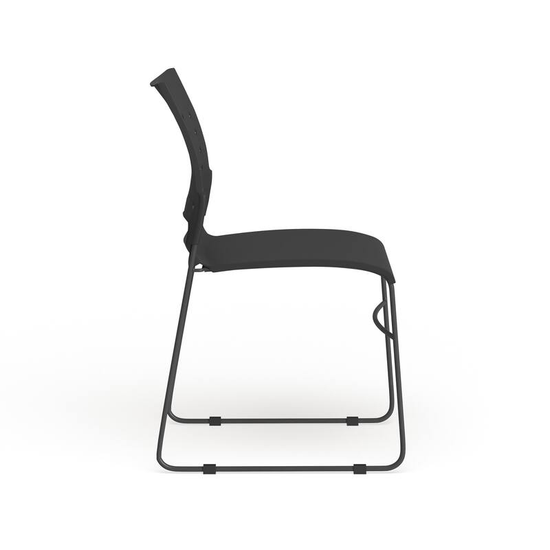 881 lb. Capacity Sled Base Stack Chair with Carry Handle and Air-Vent Back