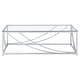 preview thumbnail 3 of 3, Lille Rectangular Glass Top Coffee Table Chrome