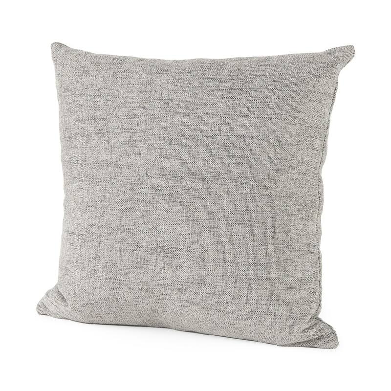Basket Weave Accent Throw Pillow - Grey/White