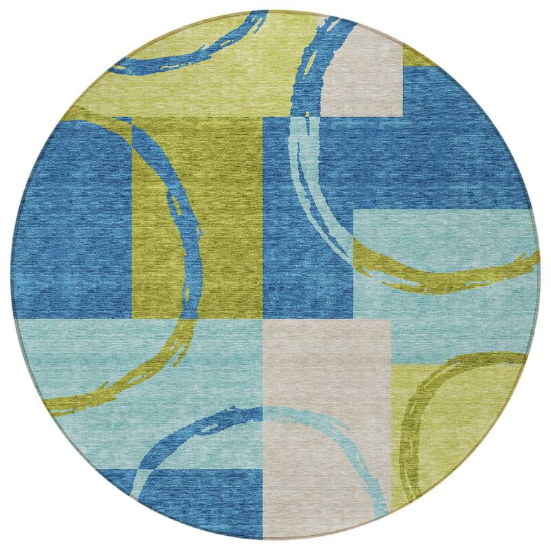HomeRoots Geometric Modern Rectangle Outdoor Rug