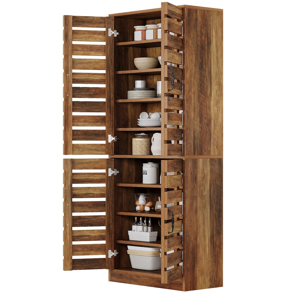 70.8" Tall Kitchen Pantry Storage Cabinet with 4-Door for Dining Room