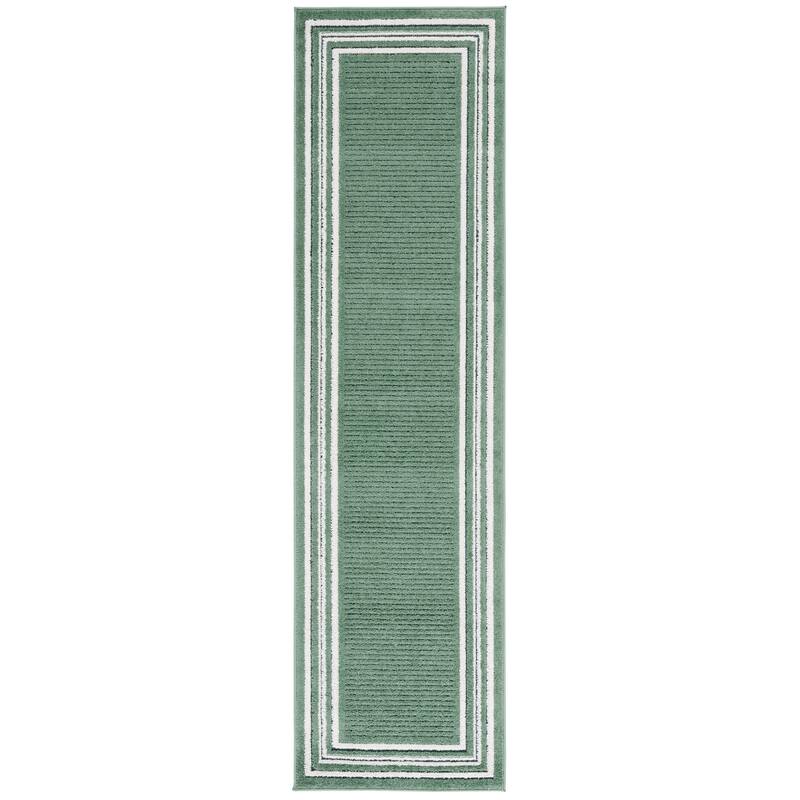 SAFAVIEH Cabana Ayfer Transitional Rug - 2'2" x 8' Runner - Green/Ivory