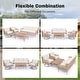 preview thumbnail 5 of 8, 4-Piece Sectional Rattan Outdoor Conversation Set with Swivel Chairs