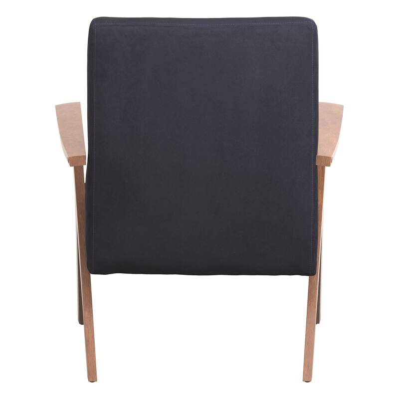 Mid-Century Modern Design Dark Blue Living Room Accent Chair - 1 Chair