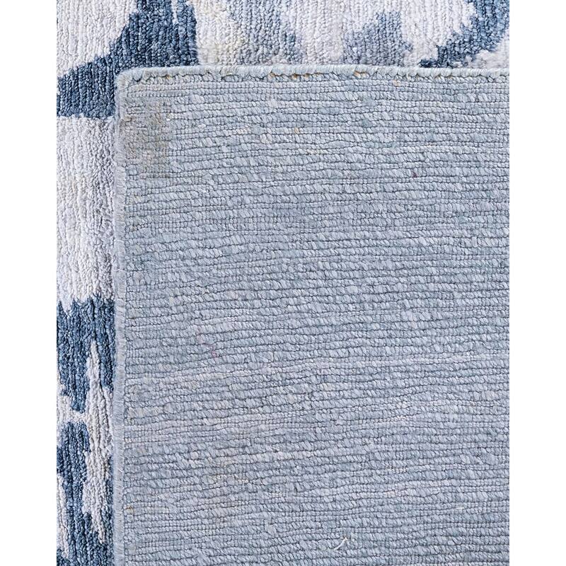 Modern One-of-a-Kind Hand-Knotted Area Rug, Gray - 9' 2" x 12' 2"
