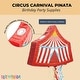 Circus Tent Pinata for Carnival Party, Small Pull String Pinata (16.5 x ...